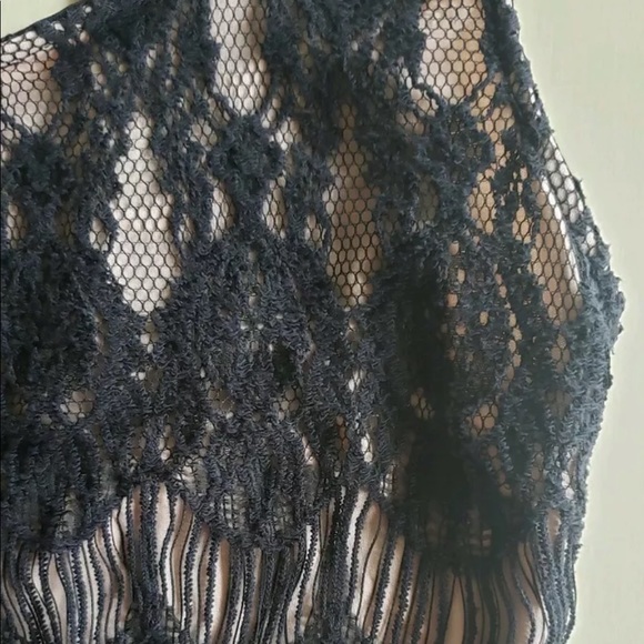 Rachael & Chloe BEAUTIFUL Black Lace & Beige Lining Bodycon NIGHT OUT Dress SZ M - Picture 9 of 12